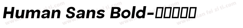 Human Sans Bold字体转换